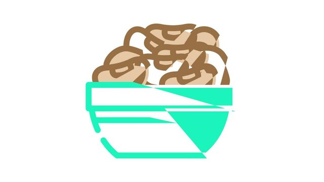 beans bowl color icon animation