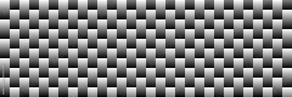 Aufkleber black and white gradient rectangle design for pattern and background.
