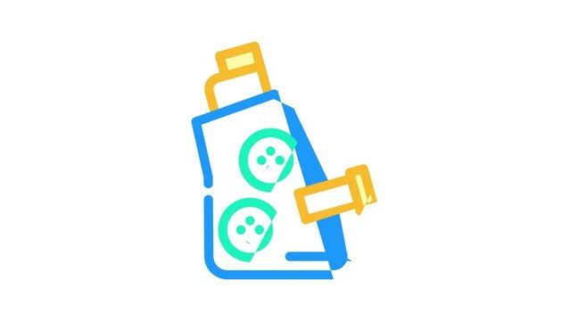 refractometer lab equipment color icon animation