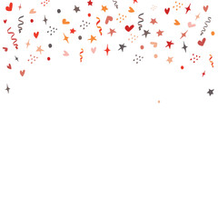 confetti, hearts, stars for promotions and events . party, diary, decorate, event. Vector illustration.