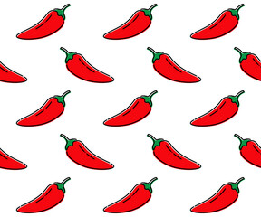 Patrón repetitivo con pimiento picante con líneas