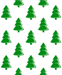 Tiempo de Navidad. Patrón repetitivo con silueta de árbol de navidad con nieve