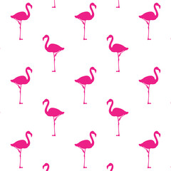 Patrón repetitivo con silueta de flamingo