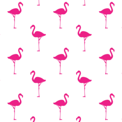 Fototapete Flamingo Patrón repetitivo con silueta de flamingo