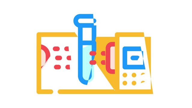 spectrophotometers lab electronic tool color icon animation