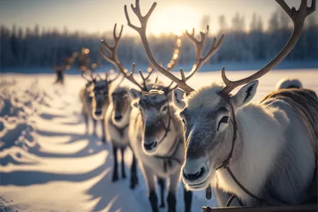 Foto auf Alu-Dibond Reindeer in winter © GHart