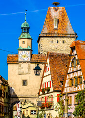 Obraz premium famous old town of Rothenburg ob der Tauber - Bavaria