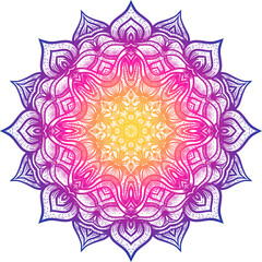 Circular pattern floral mandala
