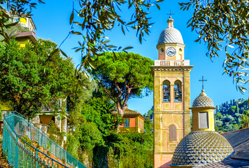 old town and port of Portofino in italy