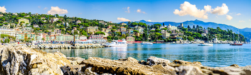 old town and port of Santa Margherita Ligure in italy