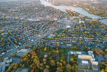 Aerial view of Laval city in Quebec, Canada - 553560377