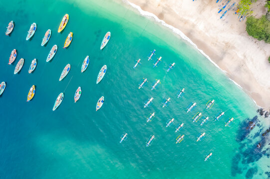 Drone view of Papuma Beach in East Java; East Java, Indonesia