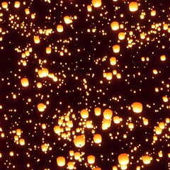 Fototapeta premium Lanterns Festival Pattern