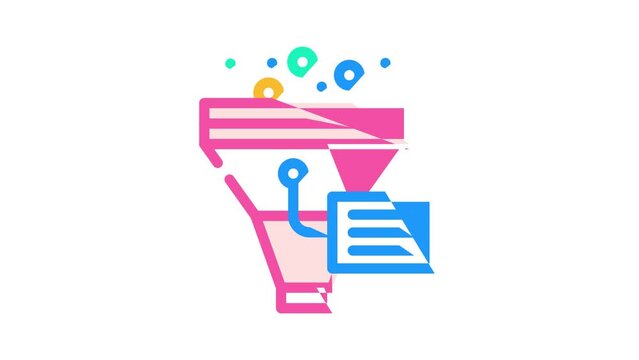funnel filter data science color icon animation