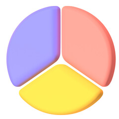 Pie Chart in render for graphic asset web presentation or other