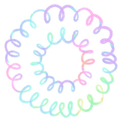 Rainbow line Christmas decoration, signs and symbols, Hand drawn in doodle style.