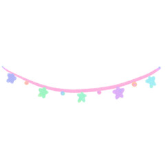 Rainbow line Christmas decoration, signs and symbols, Hand drawn in doodle style.