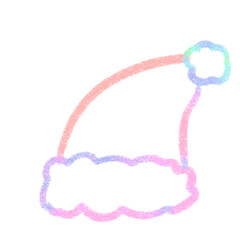 Rainbow line Christmas decoration, signs and symbols, Hand drawn in doodle style.