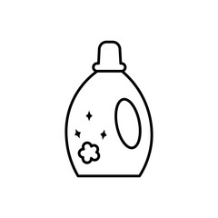 Fabric softener line and glyph icon, laundry and container, liquid detergent sign, vector graphics, a linear pattern on a white background, eps 10.