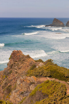 Praia de Odeceixe, along the vast and rugged coastline of Portugal; Algarve, Portugal