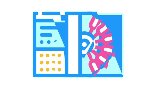 atomic absorption spectrometer color icon animation
