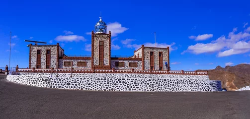 Poster Scenic lighthouses of Fuerteventura , Canary islands nature scenery. Impressive Faro de la Entallada © Freesurf