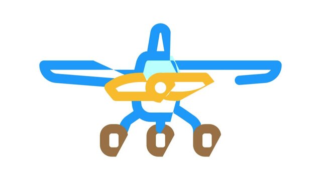 aircraft plane color icon animation