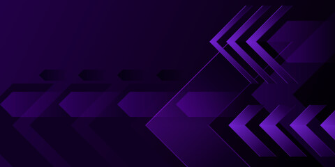 3D gradient abstract background. Purple arrowhead right triangle. Design element for template, card, cover, banner, poster, backdrop, wall. Vector illustration.