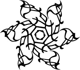 Mandala flower. PNG with transparent background