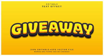 Editable text style effect - Giveaway text style theme.
