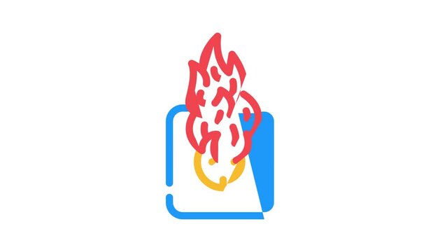 on fire socket color icon animation
