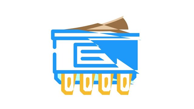 double pole single throw switch device color icon animation