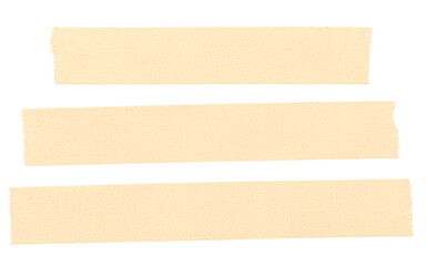 Fototapeta na wymiar Beige adhesive paper tape isolated on white background