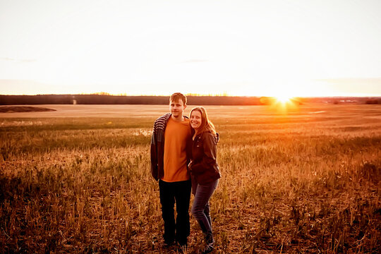 A mother with Epilepsy spending quality time outdoors with her son, who has Asperger Syndrome; Westlock, Alberta, Canada