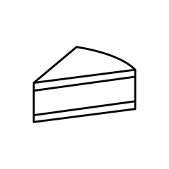 Cake outline icon with thin line