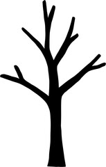 simplicity dead tree freehand drawing.