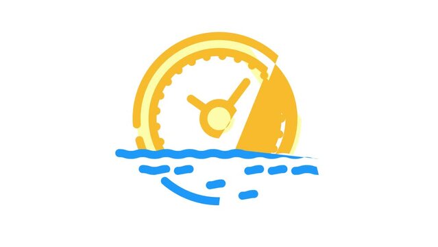 drifting away time color icon animation