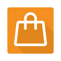 Orange baggage icon. Shopping. Vector.