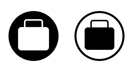 Bag icon set. Baggage. Vector.