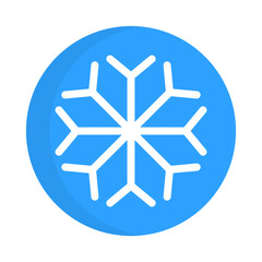 Modern round snowflake symbol. Winter icon. Vector.