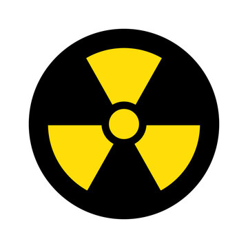 Radioactive hazard symbol. Nuclear icon. Vector.