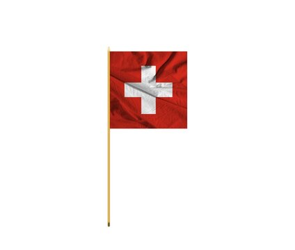 Switzerland Flag waving stock Image .