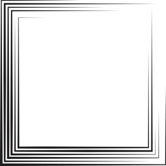 Rectangle Logo with lines.Rectangle unusual icon Design .frame with Vector stripes for images.

