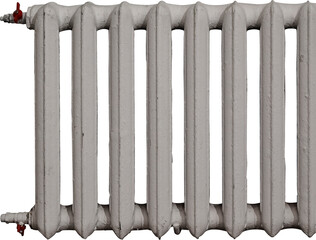 White cast iron radiator