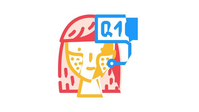 coenzyme q10 in cosmetics color icon animation
