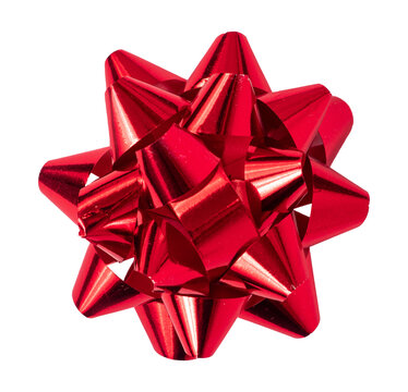 Czerwona błyszcząca kokarda, PNG, przezroczyste tło, Święta Bożego Narodzenia, Urodziny, prezent 