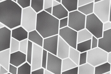 Vertical shot of white and gray geometric hexagons abstract background  Generative AI