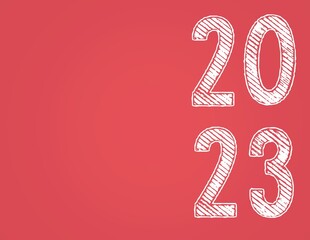 2023 numerals of new year, beautiful background