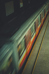 Obraz premium Warsaw metro while driving