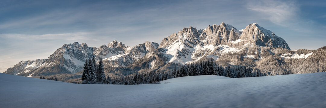 Wilder Kaiser Panorama Schneelandschaft
